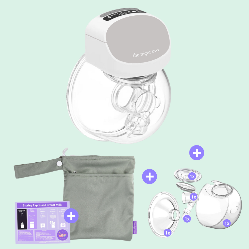 Baby Owl V2 - Single Starter Kit - 9 levels - The Night Owl- Wearable Breast Pump - Breast Pump - Hands Free Breast Pump - Portable Breast Pump