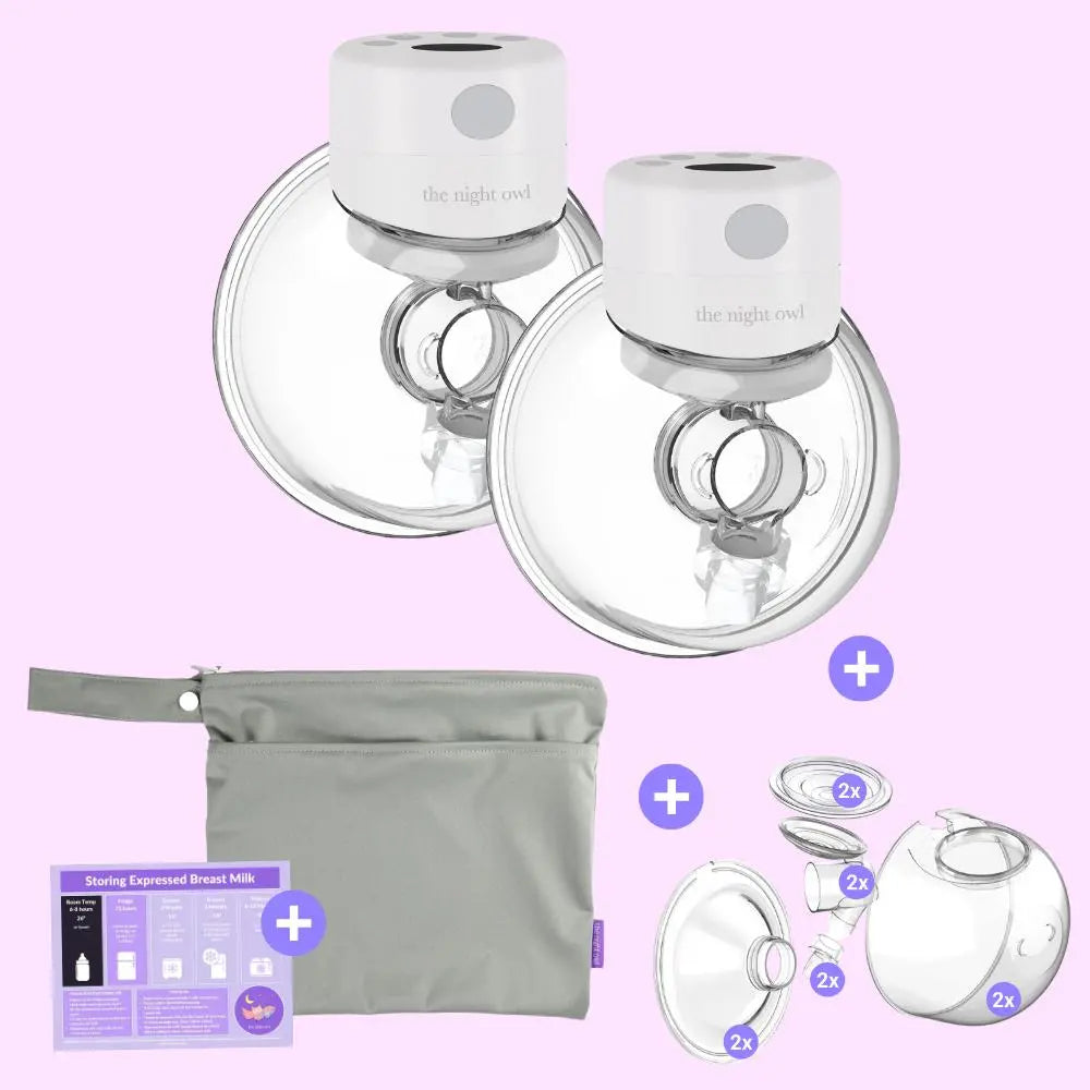 Original Night Owl V2 - Twin Starter Kit - 12 levels The Night Owl{Wearable breast pump} {breast pump} {hands free breast pump} {portable breast pump} Twin Bundle