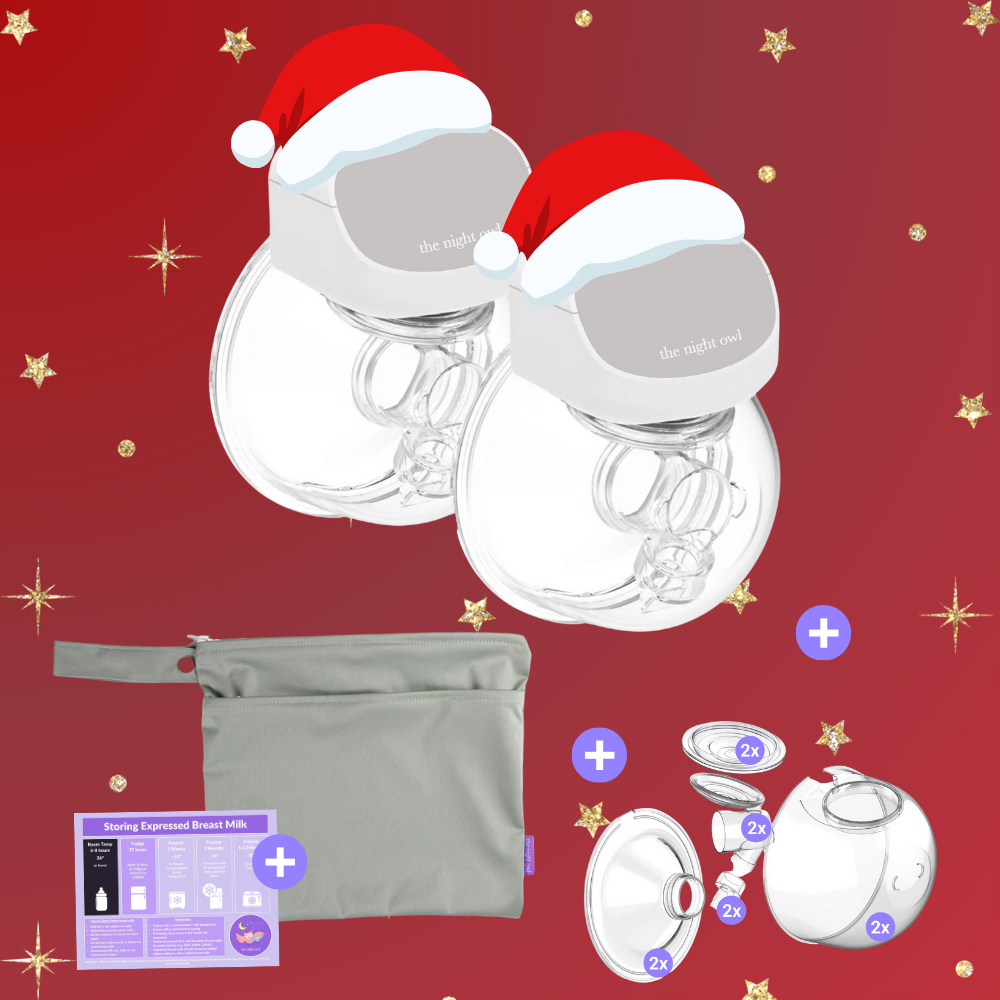 Baby Owl V2 - Twin Starter Kit - 9 levels The Night Owl Twin Bundle Image of a Wearable Breast Pump: Innovative wearable hands free breast pump designed for hands-free, portable breast pump use by The Night Owl. This Wearable portable breast pump is perfect for busy mums