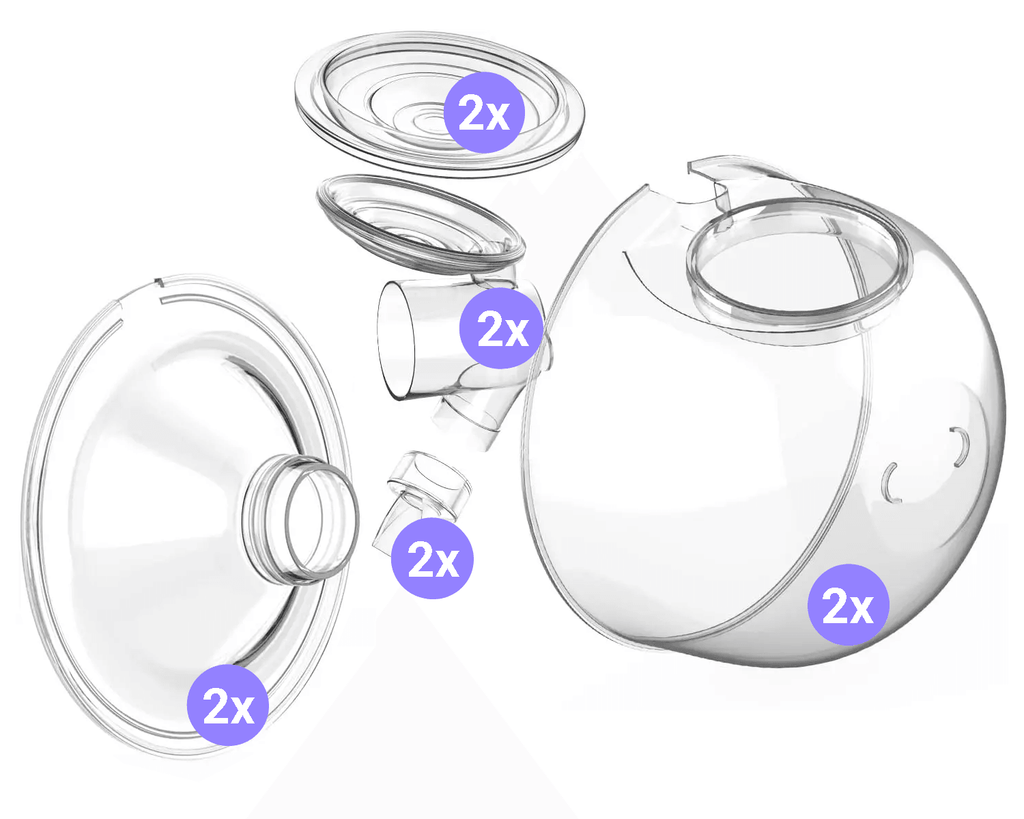 Baby Owl V2 Wearable Breast Pump - Twin Starter Kit - 9 levels - The Night Owl